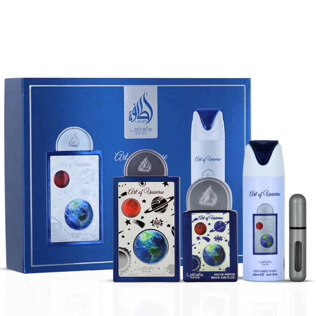 Lattafa Pride Art of Universe Gift Set – 100 ml + 20 ml + 200 ml Eau de Parfum