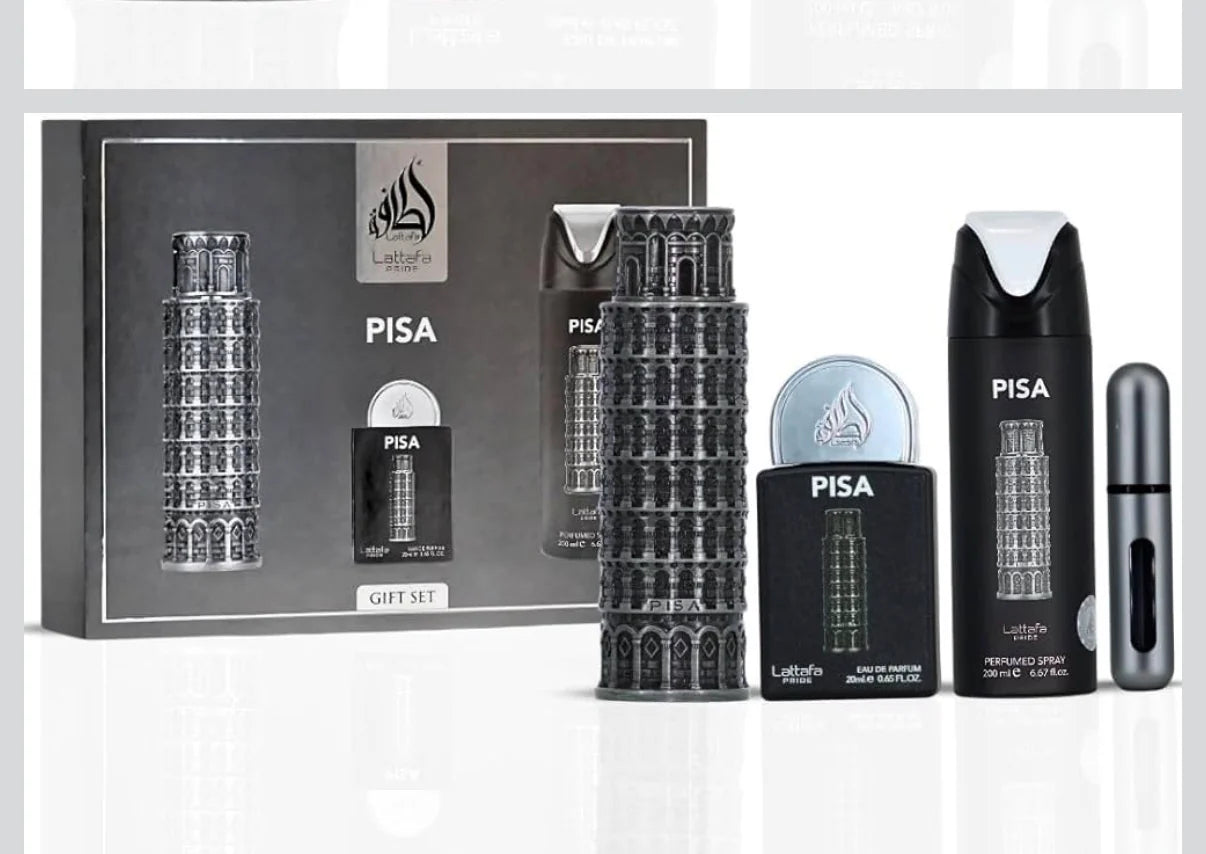 Lattafa Pride Pisa 3‑Piece Gift Set – Unisex Eau de Parfum