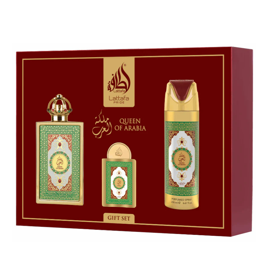 Lattafa Pride Queen of Arabia 3-Piece Gift Set – 100 ml + 20 ml + 200 ml EDP