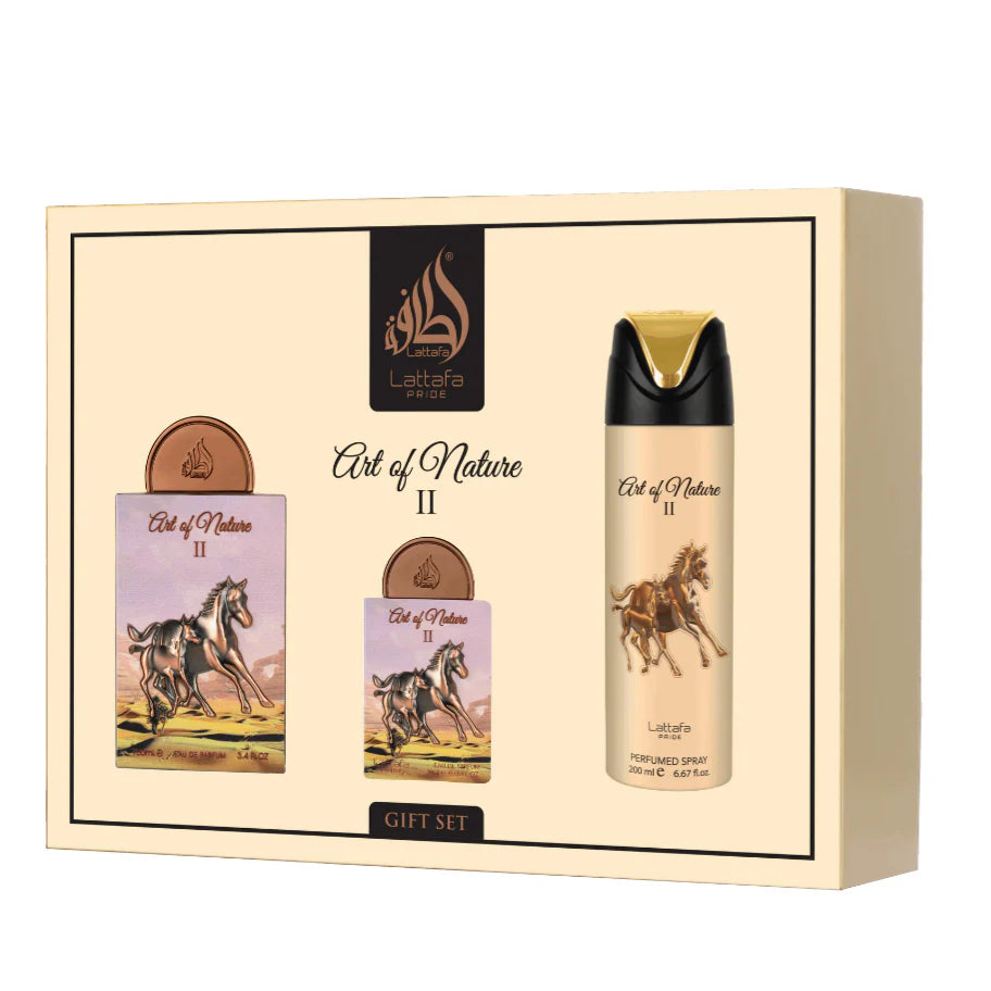 Lattafa Pride Art of Nature II Gift Set – 3-Piece EDP Collection