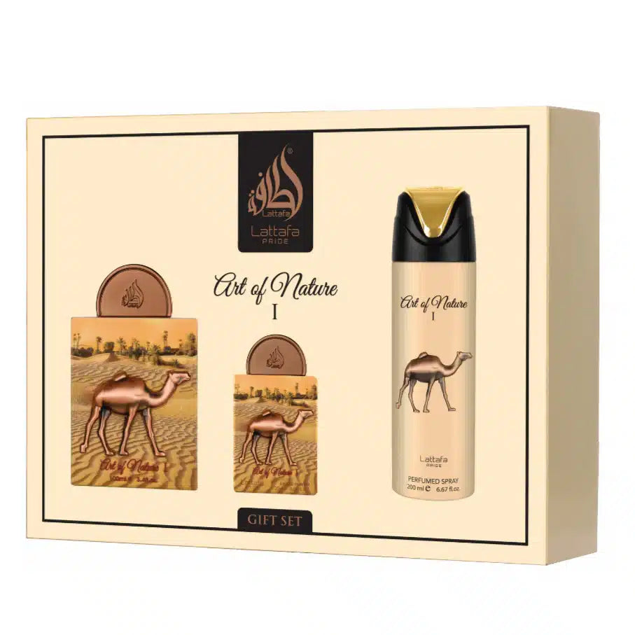 Lattafa Pride Art of Nature I Gift Set – 100 ml + 20 ml + 200 ml Eau de Parfum